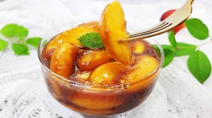 🍑 ОСТОРОЖНО: эти карамельные персики слишком вкусные! Готовятся за минуты, съедаются за секунды😋😍