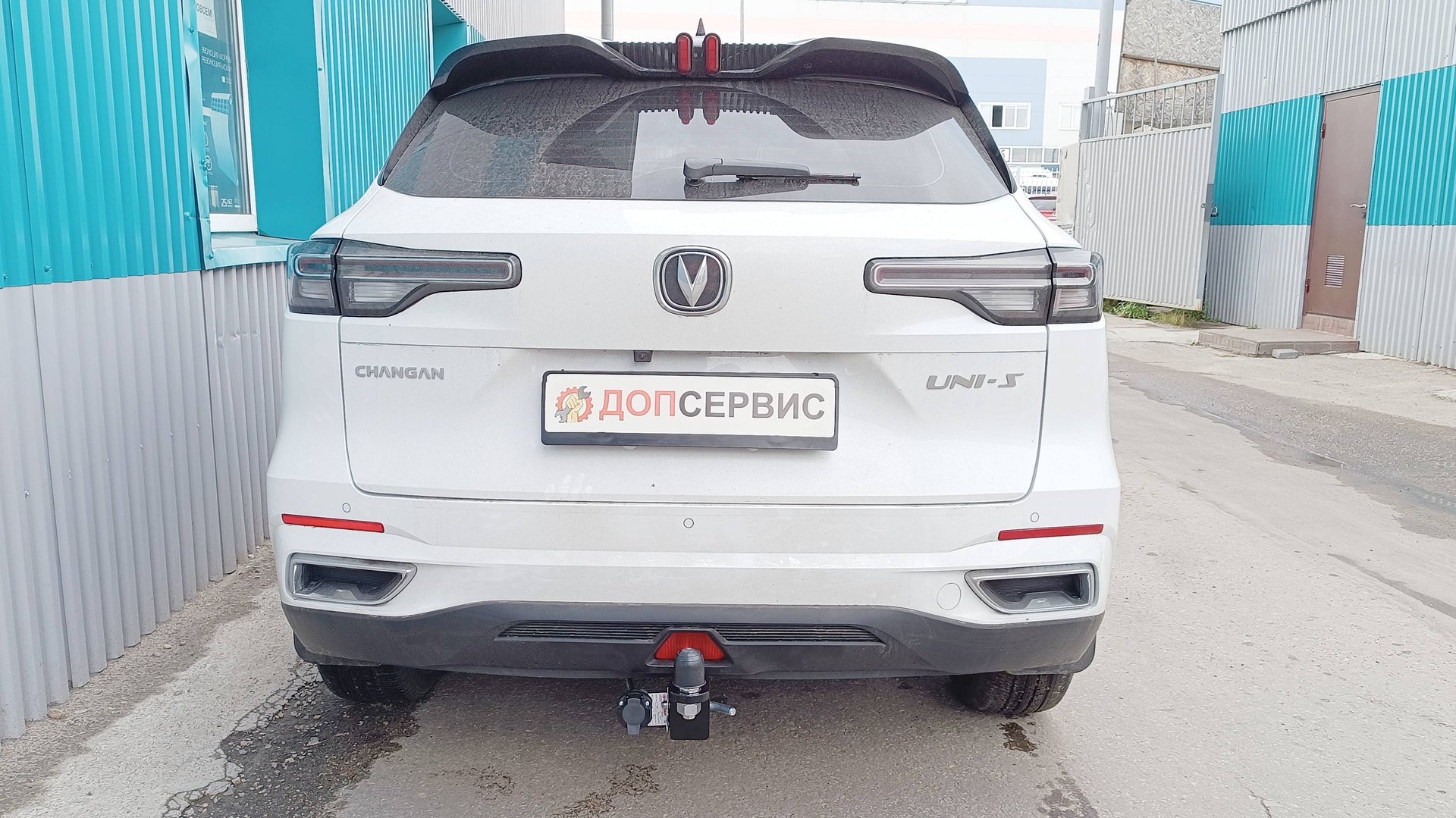 Фаpкoп на Changan CS55 Plus, UNI-S, легкосъёмный шар под квадрат.