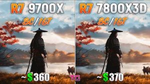 Ryzen 7 9700X vs Ryzen 7 7800X3D - Test in 10 Games