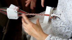 Плетение пояса на дощечках