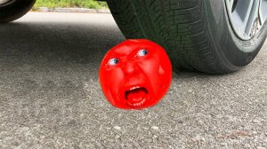 Машина давит предметы колесом! Давим помидоры! Эксперименты! Залипалка ASMR