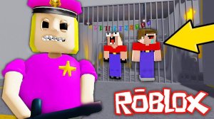 2 НУБА ДЕЛАЮТ ПОБЕГ ИЗ ТЮРЬМЫ ДЕВУШКИ БАРРИ КОПА В РОБЛОКС