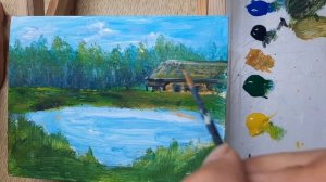 ЖИВОПИСЬ АКРИЛОМ, МАСТЕР-КЛАСС ПЕЙЗАЖ ПРИРОДЫ ВИТАЛИЙ ЦАРЕВ