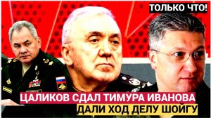 Руслан Цаликов сдал Тимура Иванова замминистра обороны дал ход делу Шойгу