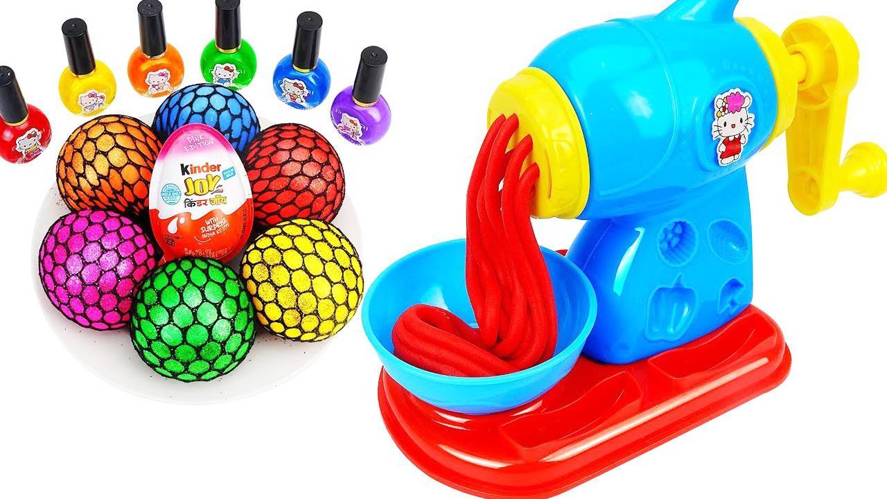 Мультики залипалки. Пропускаем через мясорубку радужные шарики. Мультики для детей и малышей смотреть онлайн