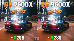 Ryzen 5 7600X vs Ryzen 5 9600X - Test in 10 Games