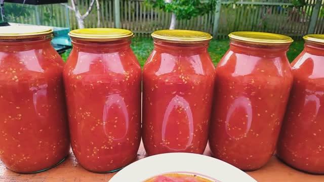 Томаты в собственном соку. Без шкурок. Без стерилизации смотреть онлайн