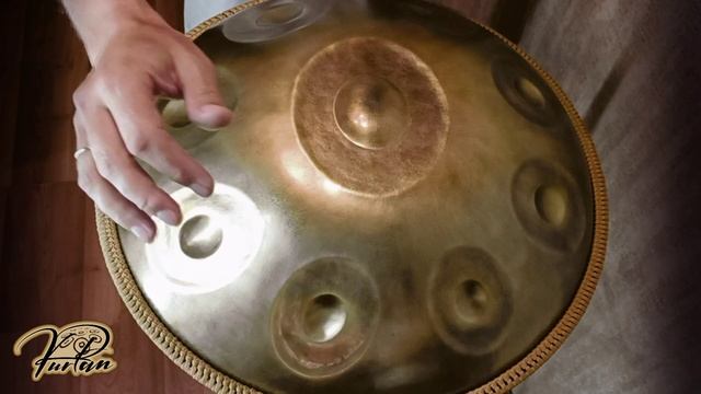 KurPan | Handpan D Kurd 9 | D / A A# C D E F G A | латунированный