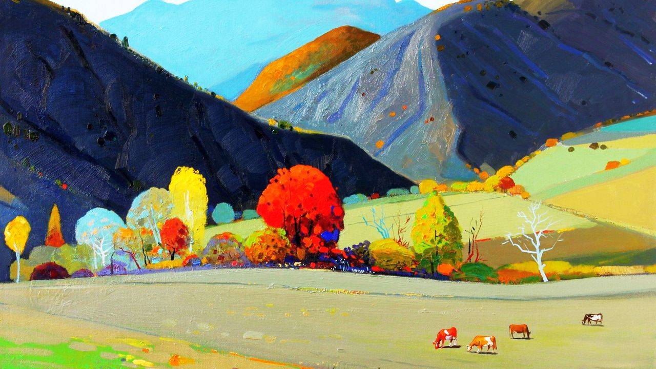 Горные пейзажи художника Пашк Первати смотреть онлайн