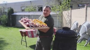 Шашлык из говядины и свинина с картошкой в тандыре