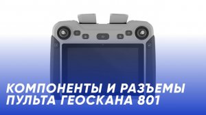 Компоненты и разъемы пульта дистанционного управления Геоскана 801