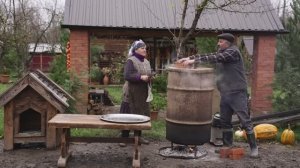 Kənd Həyatı.   Курица, копчёная в бочке. Горячий и ароматный рецепт барбекю