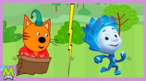 Три Кота и Фиксики в Спортивных Гонках.Компот против Нолика.Кто Самый Быстрый