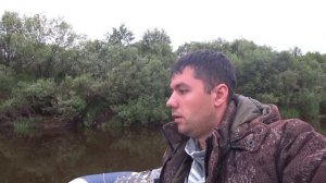 Ловля язя на горох с лодки. Река Ветлуга.