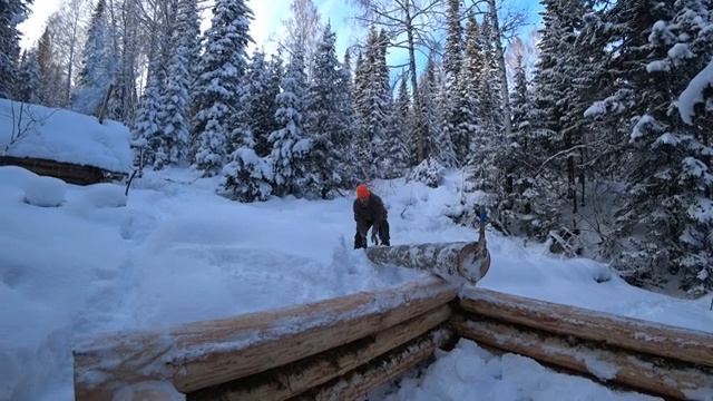 ТАЁЖНЫЙ КАПКАН. ТАЙГА ЗАСЫПАЕТ СНЕГОМ, ПРОДОЛЖАЮ СТРОИТЬ ИЗБУ СВОИМИ РУКАМИ.ТЯЖЁЛЫЕ УСЛОВИЯ В ТАЙГЕ смотреть онлайн