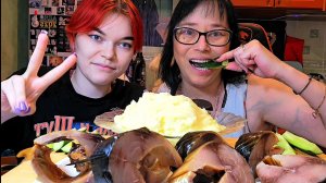 Мукбанг | Копчёная скумбрия с пюрешкой | Обжор Асмр