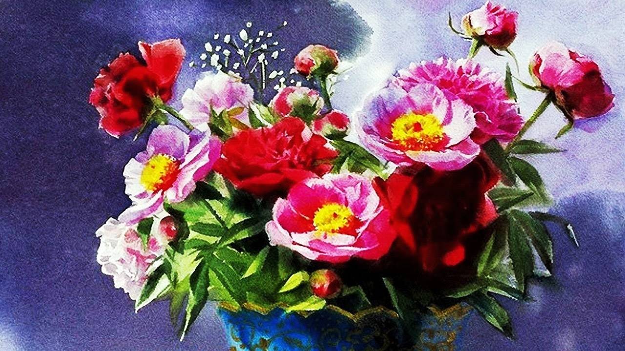 Акварельные натюрморты художника Шин Чон-Шика смотреть онлайн