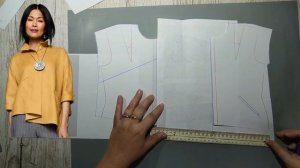 Моделирование. Блузка с одной складкой и застежкой. Выкройка № 1781.