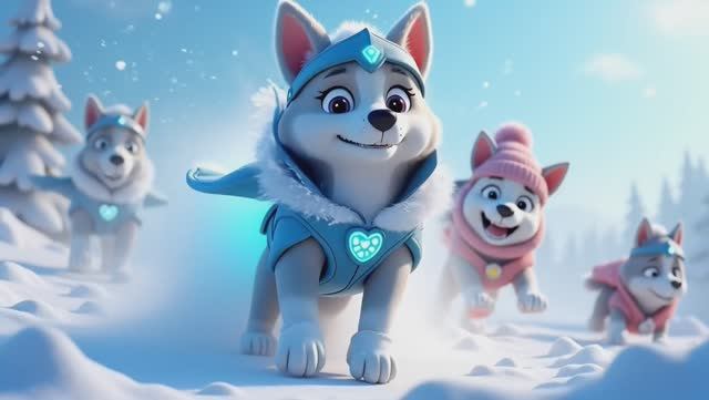 Щенячий патруль, Скай, Маршал, Эверест, Гончик, Крепышь и Роки стали рыцарями. Песенка для детей смотреть онлайн