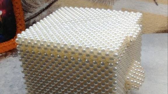 Шкатулка из бусин с ящиком.Часть 1