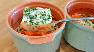 ЗАПЕЧЕННЫЙ МИНТАЙ с рисом в глиняных горшочках