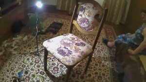 Перетяжка тканью  венского стула.