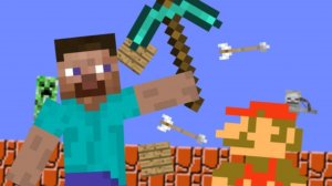 Стив из Minecraft попадает во вселенную Mario Bros. / МАРИО путешествует