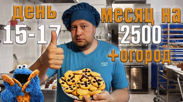 Месяц 2500 рублей на еду + огород. День 15-17.
