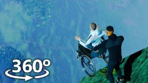 Падение со скалы в 360 °  VR  4K