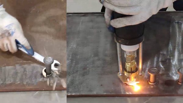 ЕВМ AluSpot 6000 - приварка крепежа и арматуры с керамическим кольцом