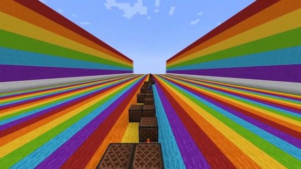 Музыка Nyan Cat в Майнкрафте [Minecraft Noteblock] #minecraft #nyancat #нянкэт #майнкрафт #радуга