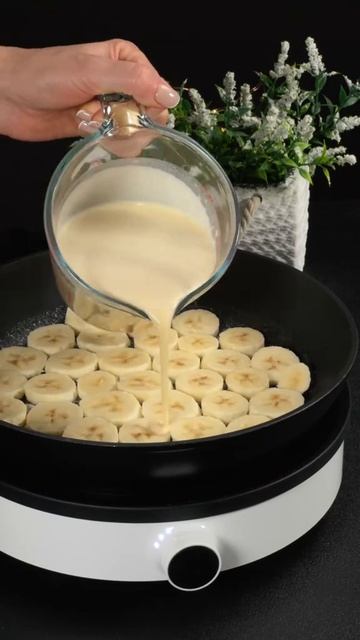 Вкусный омлет с бананами