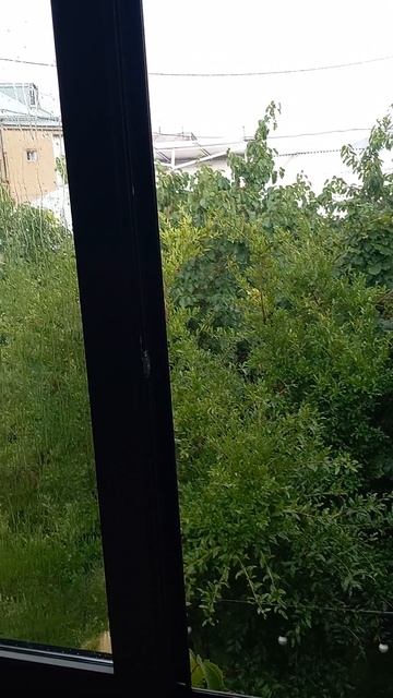 Армения, Ереван, гостиница отель Мастерс Хаус Дайан, тучи, дождь, гроза, вид из окна