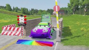 Мультики про машинки.  Грузовички и машинки проходят различные испытания и краш тесты. Молния Маквин