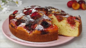 ПИРОГ со СЛИВАМИ на кефире с КОРИЦЕЙ. Вкусный ЛЕТНИЙ пирог.