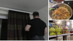 Влог. Пришлось покупать люстры. Вешаем шторы. Быстрый обед и ужин.