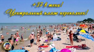 ЕЙСК - 2025. В тени +37! Центральный пляж переполнен!