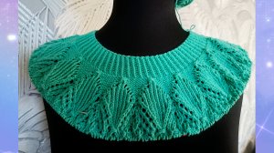 Вяжем круглую кокетку 🧶 Попетельный МК кокетки 🧶 Вторая часть.