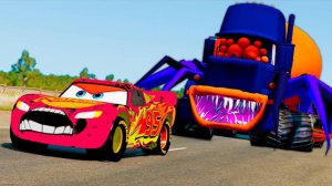 УЖАС в стиле СПАЙДЕРМЕНА! Полицейская погоня и нападение монстров на базу в BeamNG