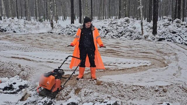 Основание под фундамент| Подготовка основания для монолитной плиты зимой. смотреть онлайн