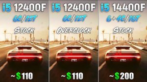 i5 14400F vs i5 12400F Stock vs i5 12400F OC - Test in 8 Games