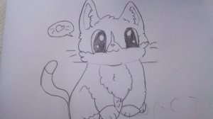 как нарисовать котика очень милый