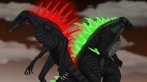 Кровавый Годзилла против Зелёного Годзиллы часть 1