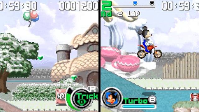 Disney Sports Motocross [2 player Co-op] [Game Boy Advance] смотреть онлайн