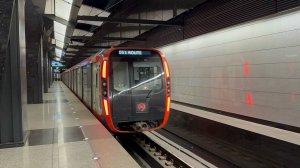 Метропоезд «Дейна/Москва-2020» (81-765/766/767) №51 на ст.м.ЦСКА, июнь 2025 года