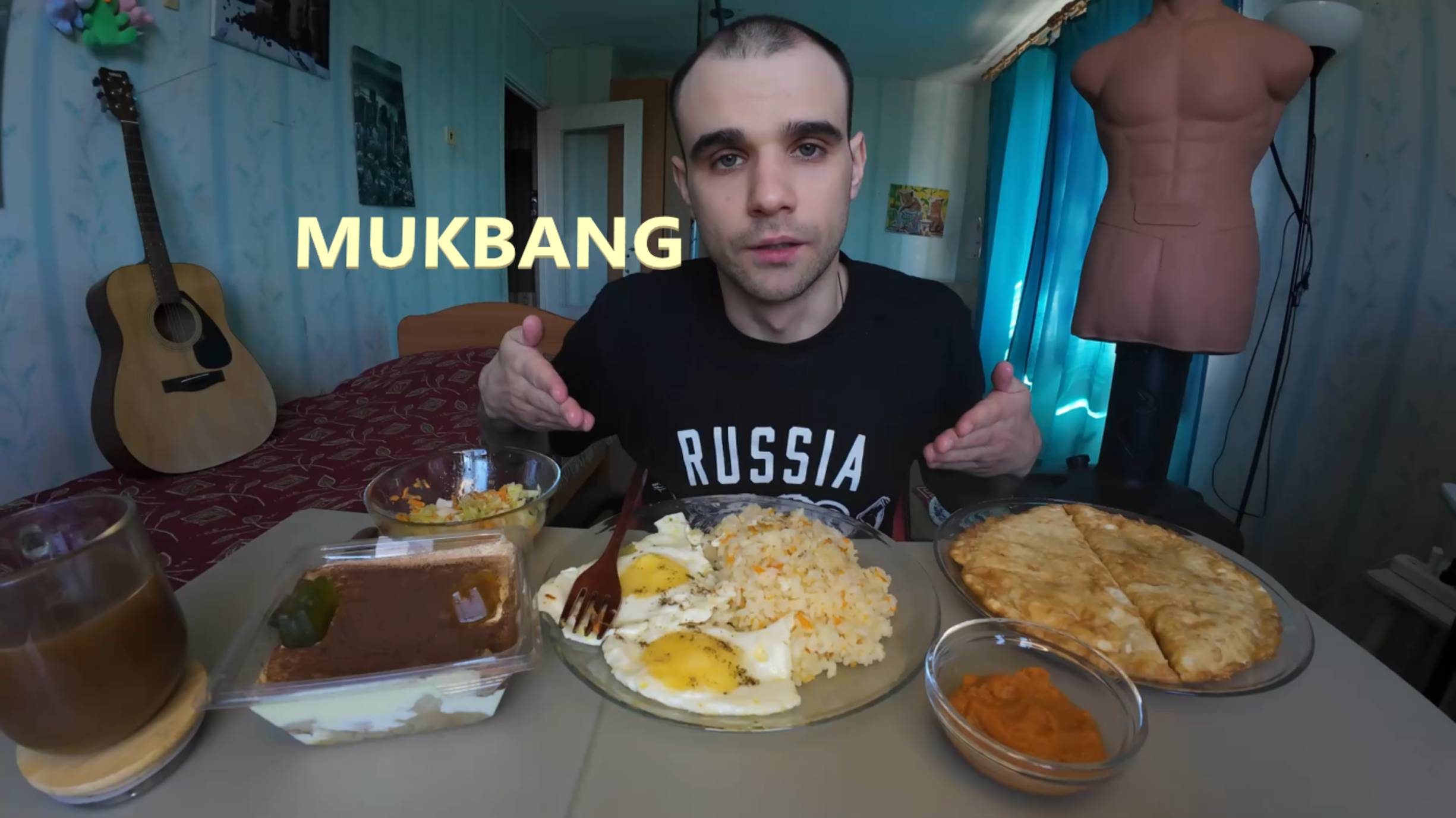 МУКБАНГ ЧЕБУРЕКИ / РИС / ЯИЧНИЦА/ САЛАТ/ ИКРА / ПИРОЖНОЕ ТИРАМИСУ/ EATING MUKBANG ASMR АСМР смотреть онлайн