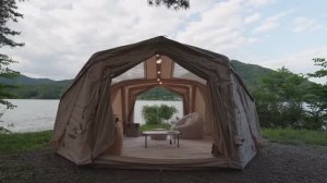 Надувная палатка для кемпинга на берегу реки. Тест и обзор