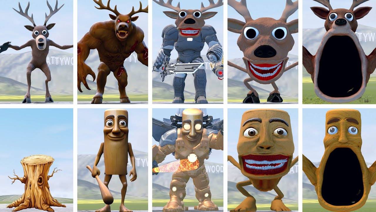 Эволюция всех проклятых оленей против всей семьи тунг-тунг-сахур смотреть онлайн