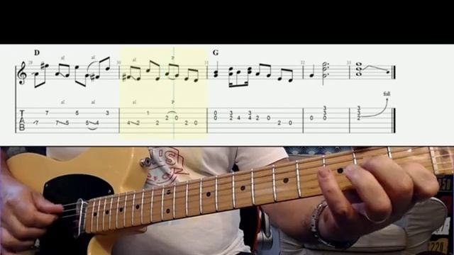 Hot Country Solo in A(guitar cover,tab,backing track) смотреть онлайн