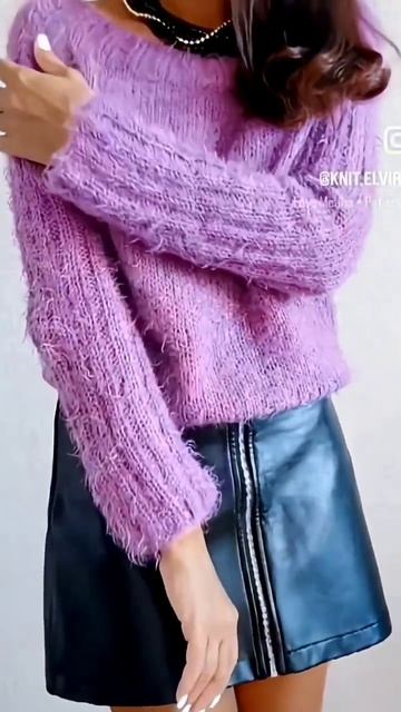 #knitting #вязание #джемпер #trend #crochet #схемывязанияспицами смотреть онлайн